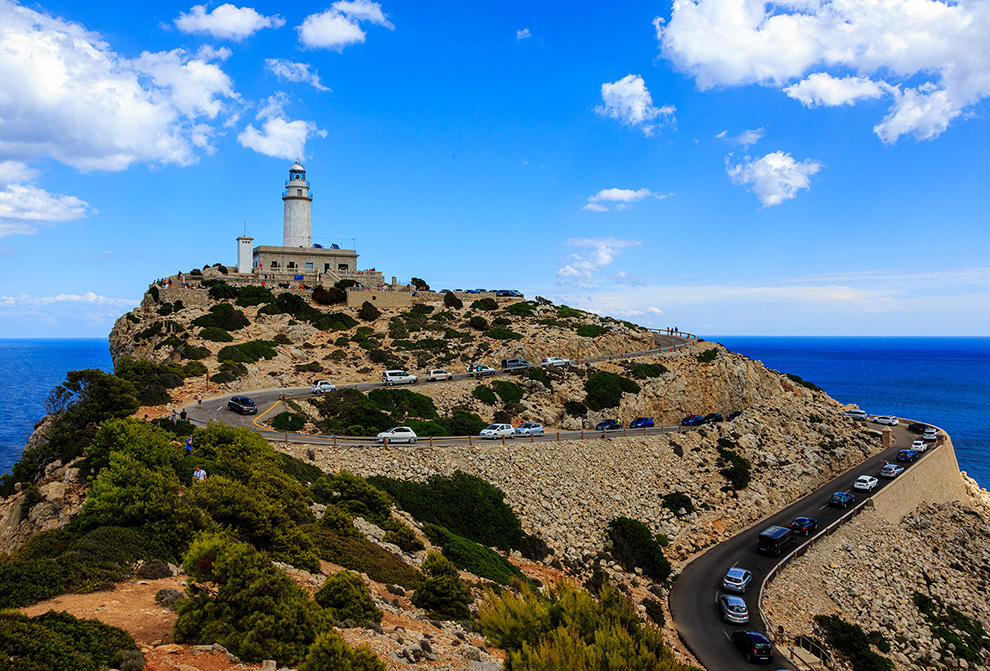 Traffic jam at Cap Formentor, Majorca